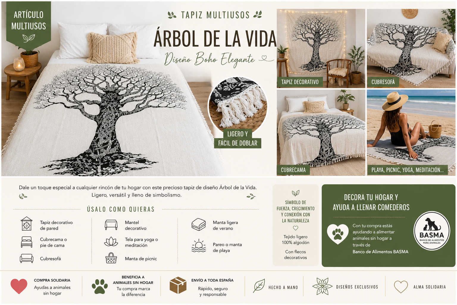 Manta Decorativa Multiusos – Elige tu Diseño Favorito - Imagen 6
