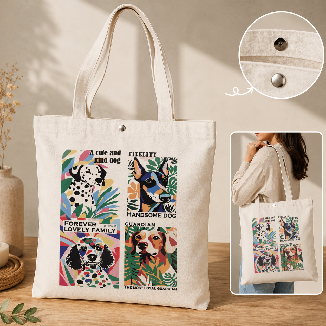 🐾 Bolsas de Lona Solidarias con Diseños de Perros - Imagen 3