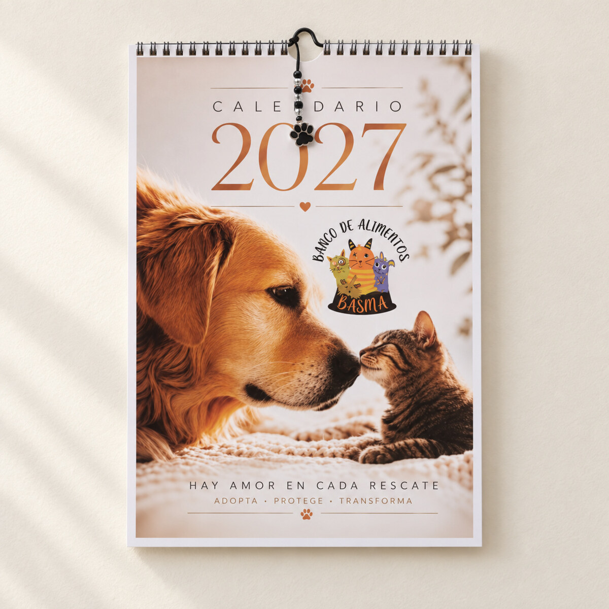 Calendario Solidario BASMA 2027 – Navidad para más de 6.000 animales sin hogar sin hogar