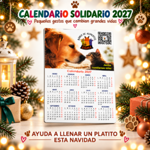 Calendario solidario 2027 – Ayuda a llenar un platito esta Navidad