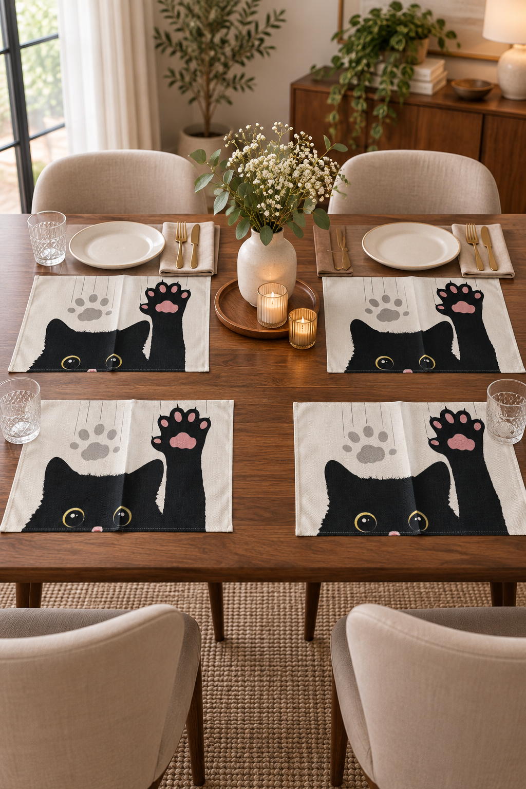 **Decora tu mesa con alma gatuna – Colección solidaria BASMA** 🐾🐱 - Imagen 2