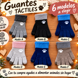 🧤 Guantes táctiles solidarios – 6 modelos a elegir | Envío gratuito